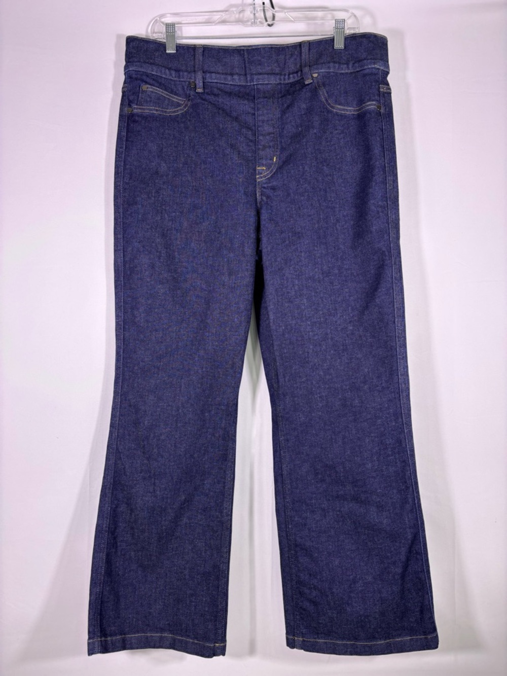 SPANX Flare Jeans Dark Wash Stretch Shaping Denim High Rise Pull-On Style 1X